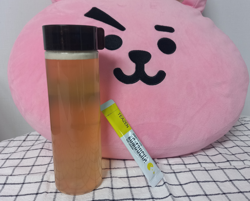  콤부차 효능 (BTS 정국님이 마신다는 티젠 콤부차 레몬 후기)
