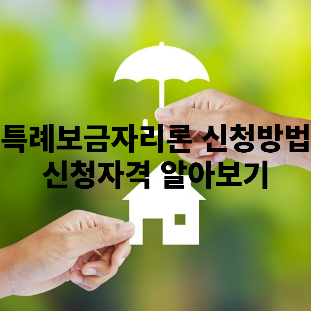  특례보금자리론 신청방법, 신청자격