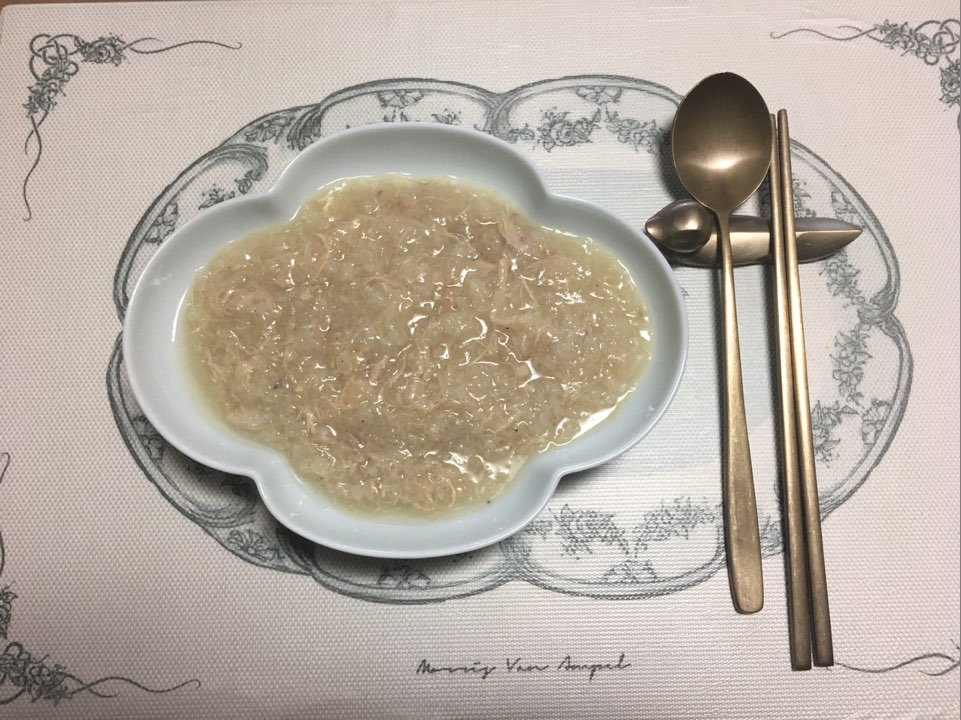  사랑니 발치 후 유동식 음식 닭죽 끓이기
