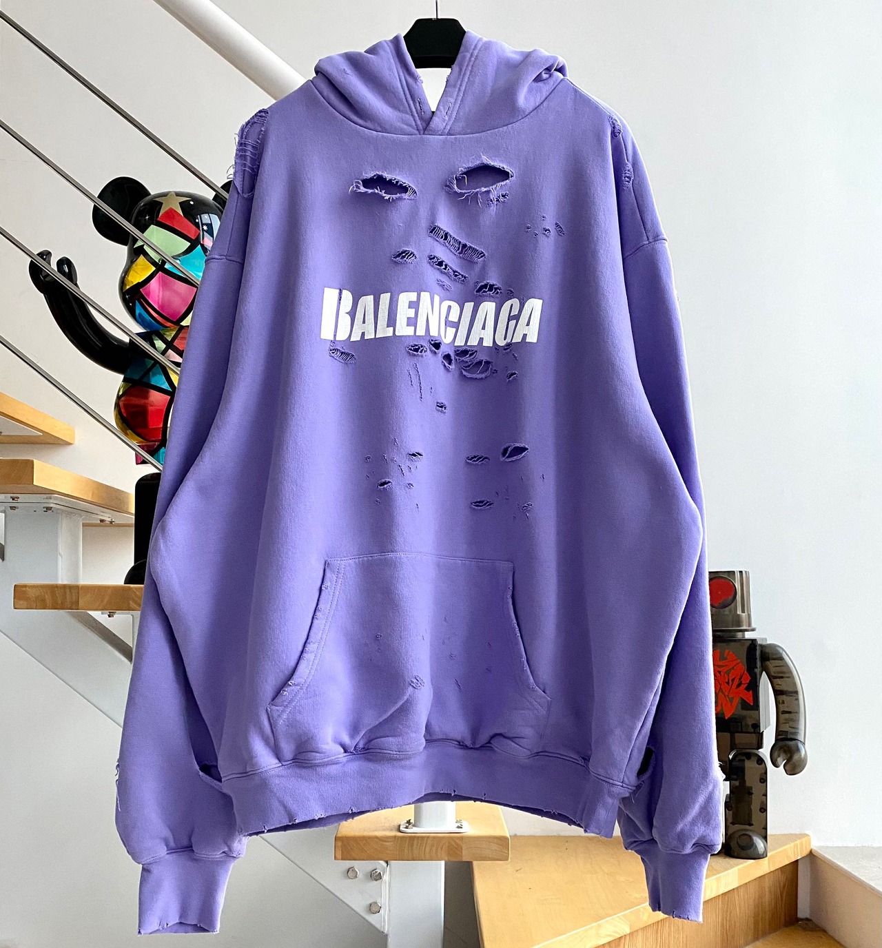  [BALENCIAGA] 발렌시아가 CAPS DESTROYED 스웨트 셔츠 후드 티셔츠 659403 (4 COLOR)