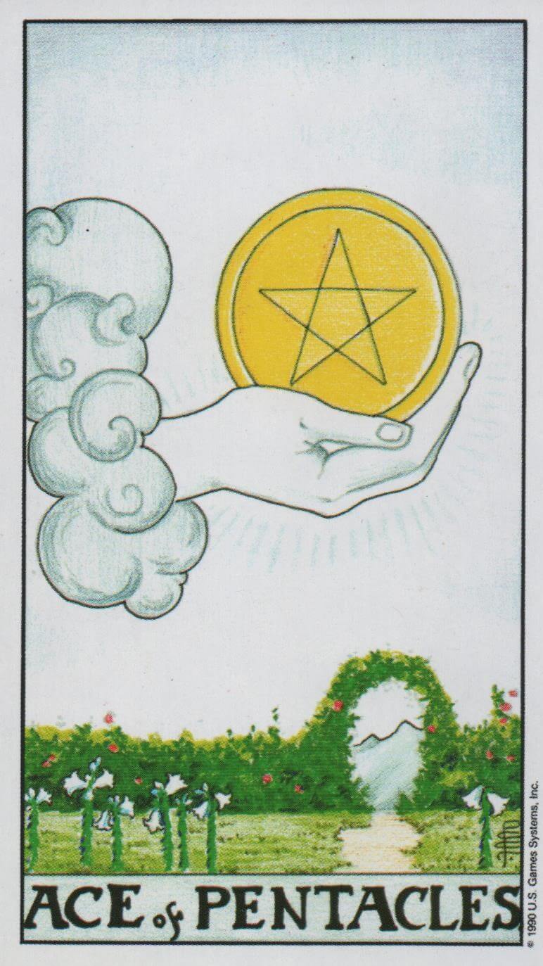  [타로 마이너카드]Ace of Pentacles 에이스 펜타클 카드 정방향/ 역방향 뜻, 의미, 상징