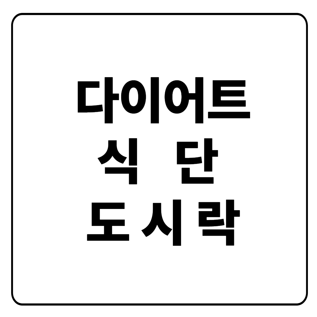 다이어트 식단 도시락