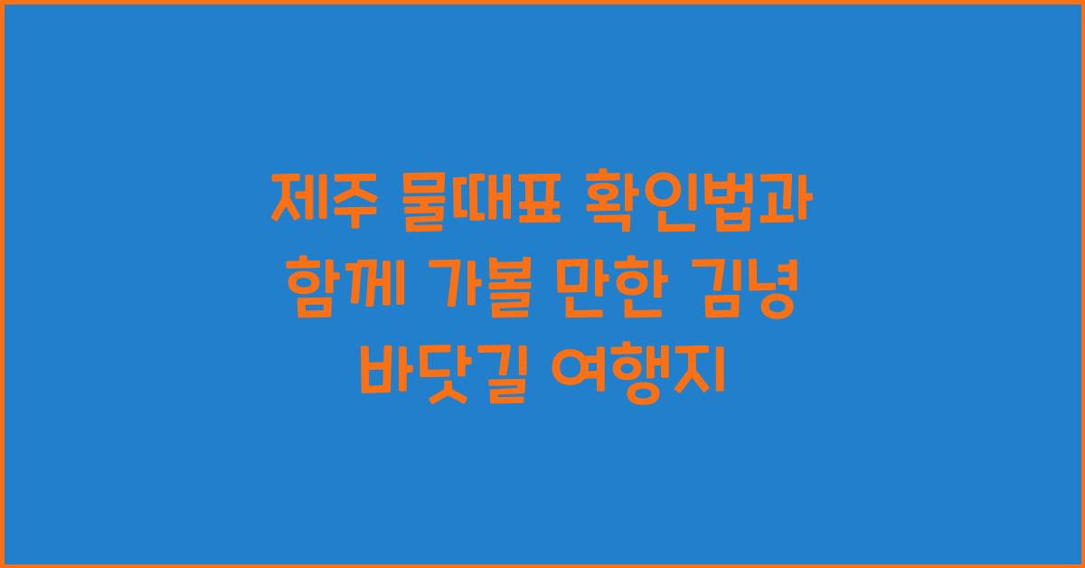 제주 물때표