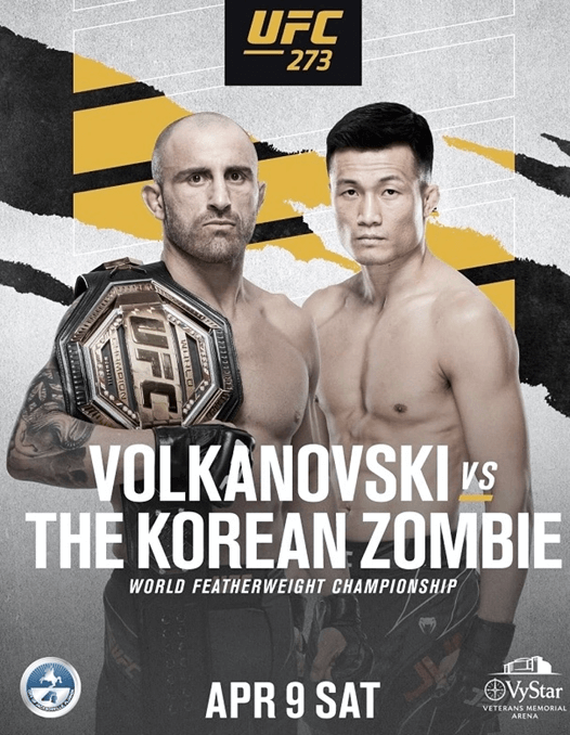 UFC-273-정찬성-볼카노프스키-종합격투기-포스터-사진