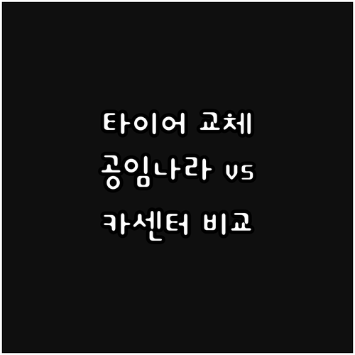 내 차 타이어 교체 공임나라vs일반 