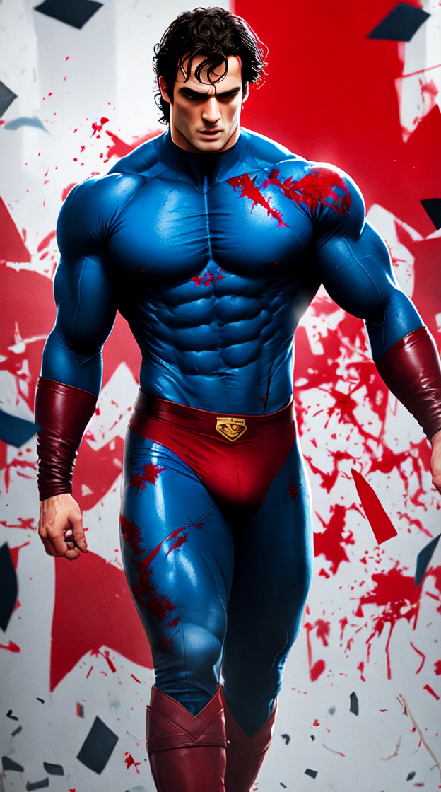 빨간 속옷을 밖에 입은 슈퍼맨그림