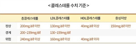 콜레스테롤기준