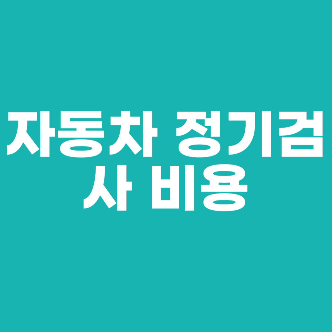 자동차 정기검사 비용