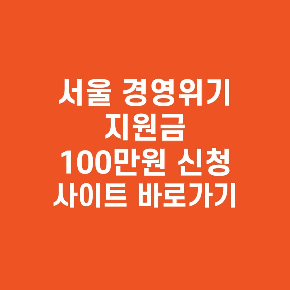 서울-경영위기-지원금-신청방법-사이트-바로가기