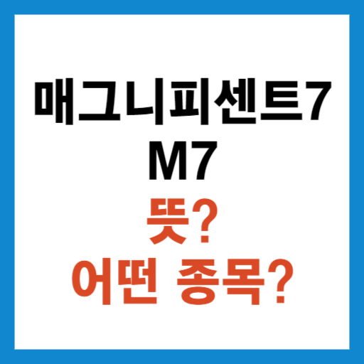 매그니피센트7 M7 뜻 어떤 종목 섬네일