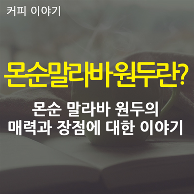  몬순 말라바 원두에 대한 역사와 맛의 특징