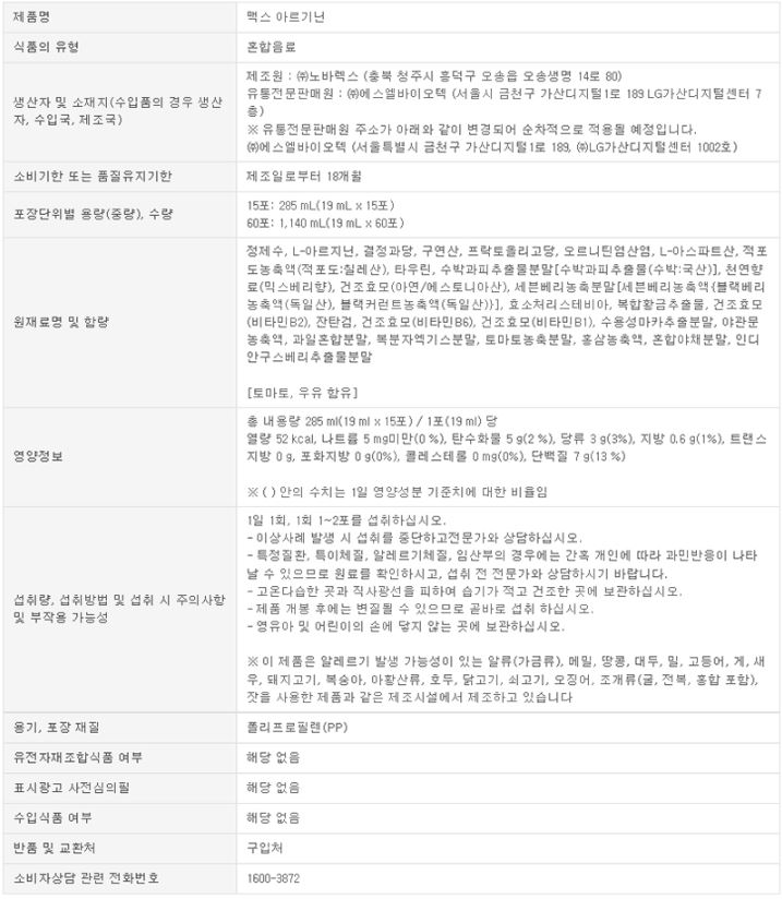 뉴트리코어 아르기닌