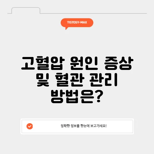 고혈압 원인 증상 및 혈관 관리 방법은?