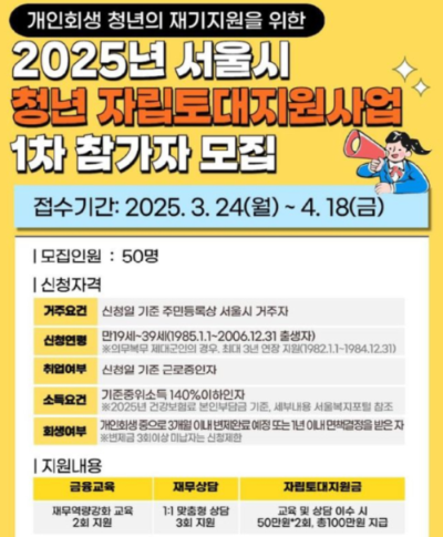 서울시 자립토재지원금