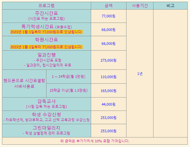 컴시간-요금제