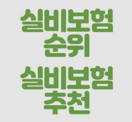 실비보험 추천