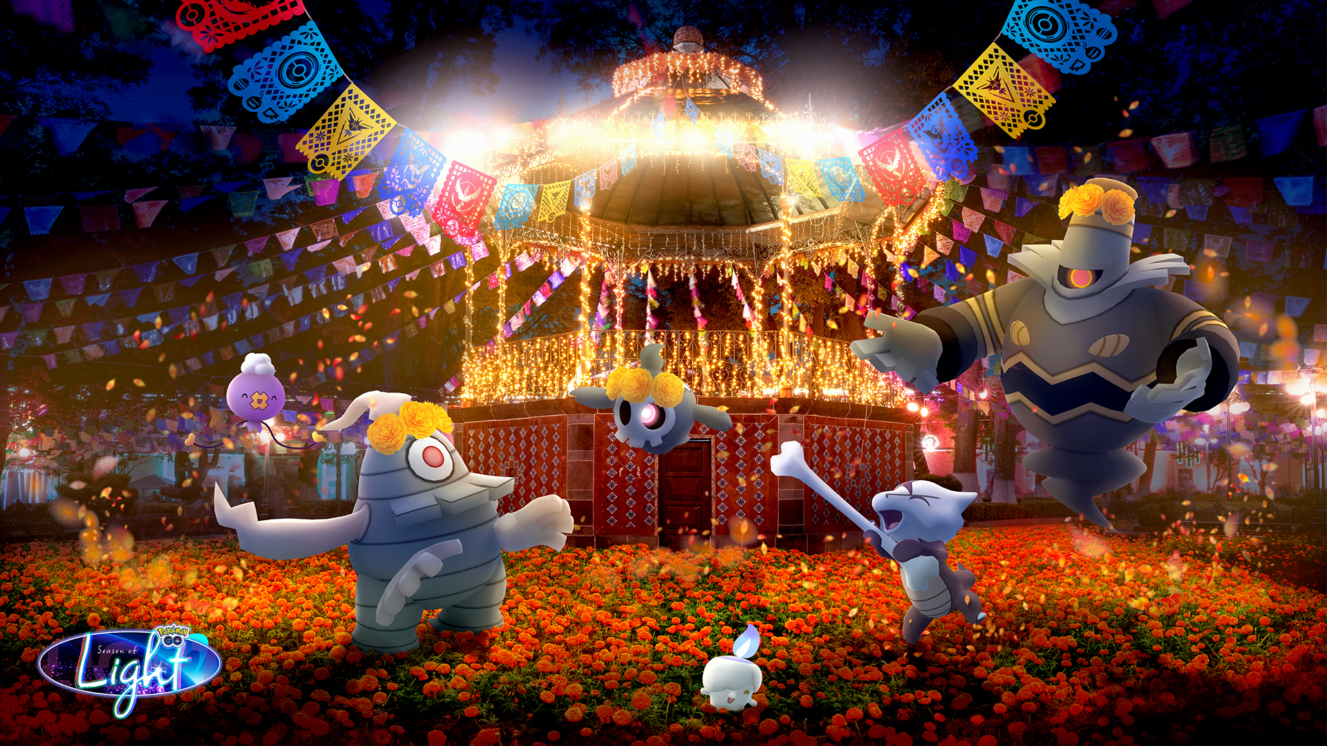  포켓몬고 2022년 Día de Muertos: 꽃장식을 단 포켓몬, 새로운 보너스, 컬렉션 챌린지가 등장!