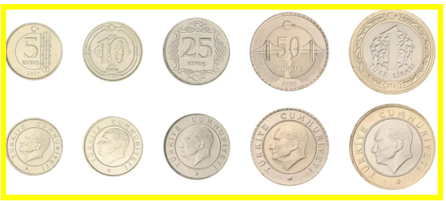 터키 리라 화폐 동전의 종류