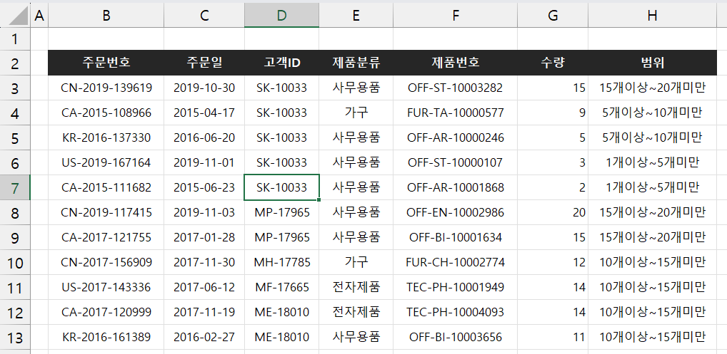 정렬 변화 없음