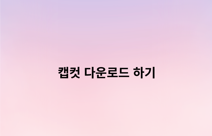 캡컷_다운로드