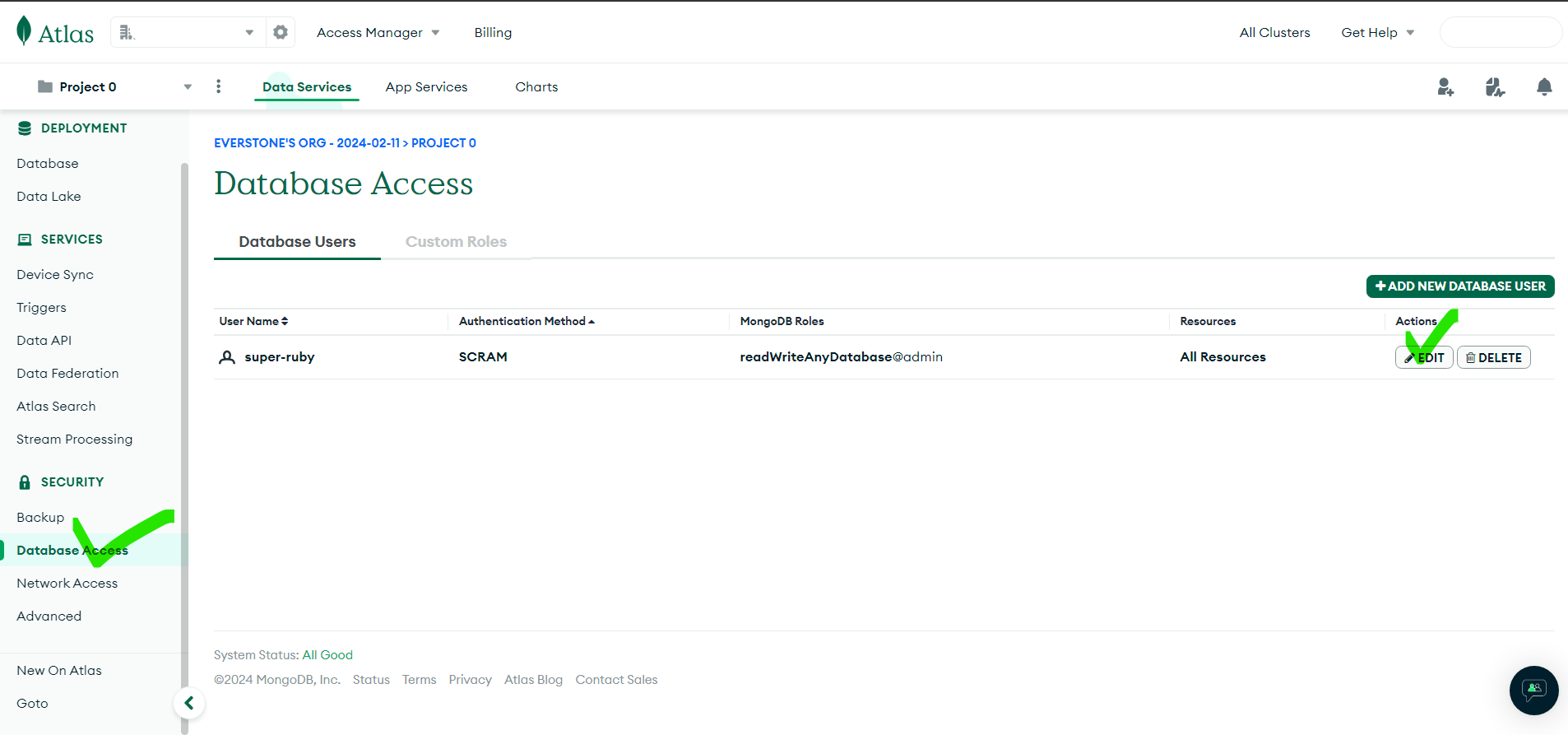  [MongoDB] 몽고DB에서 user의 password를 변경하는 방법