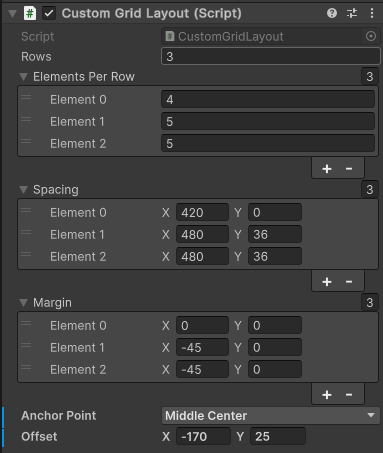 유니티 Custom Grid Layout 만들기