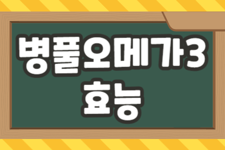 병풀오메가3 효능