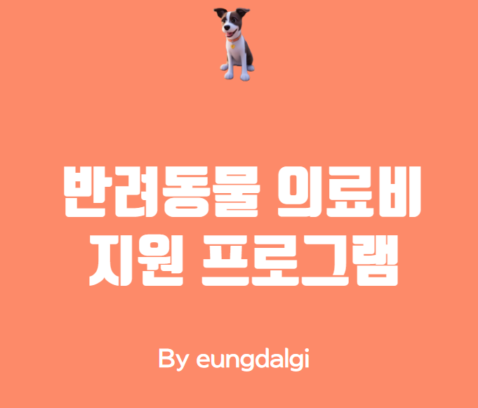  반려동물 의료비 지원 프로그램