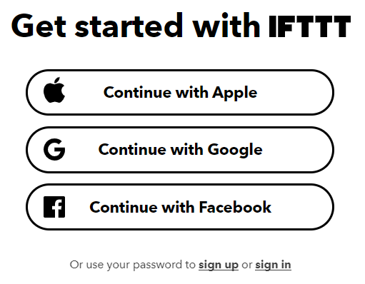 ifttt 로그인