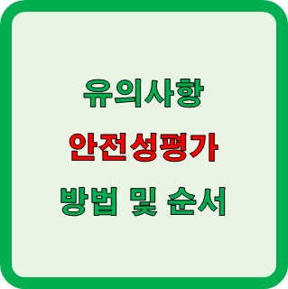  안전성 평가 기준 및 순서와 방법