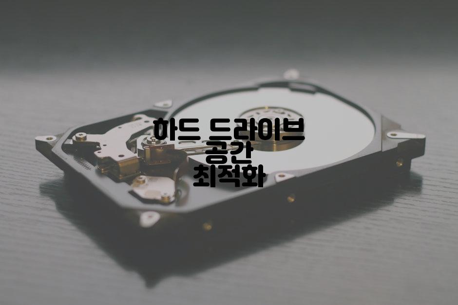 하드 드라이브 공간 최적화