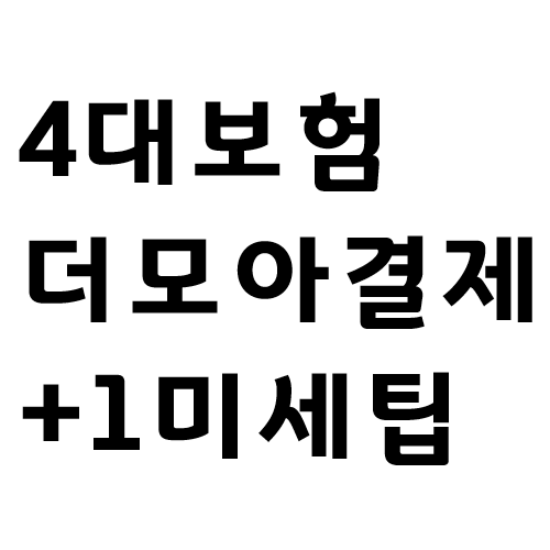 더모아카드로 4대보험 납부 팁