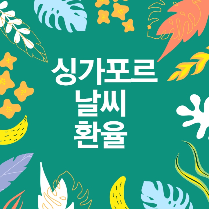  싱가포르 환율 날씨 알아봅니다