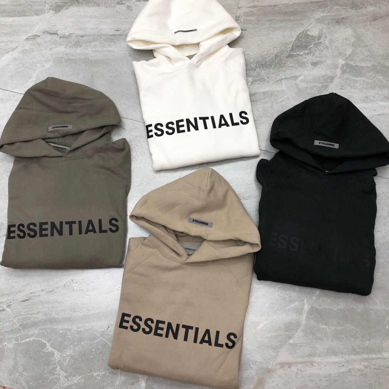  [FEAR OF GOD] 피어오브갓 에센셜 로고 스웨트 셔츠 후드 티셔츠 (4 COLOR)