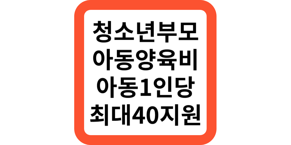  청소년부모 아동양육비 지원(지원풀패키지)