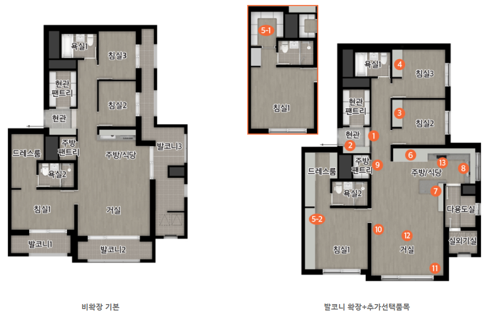 e편한세상 안성 그랑루체 - 84B 평면도