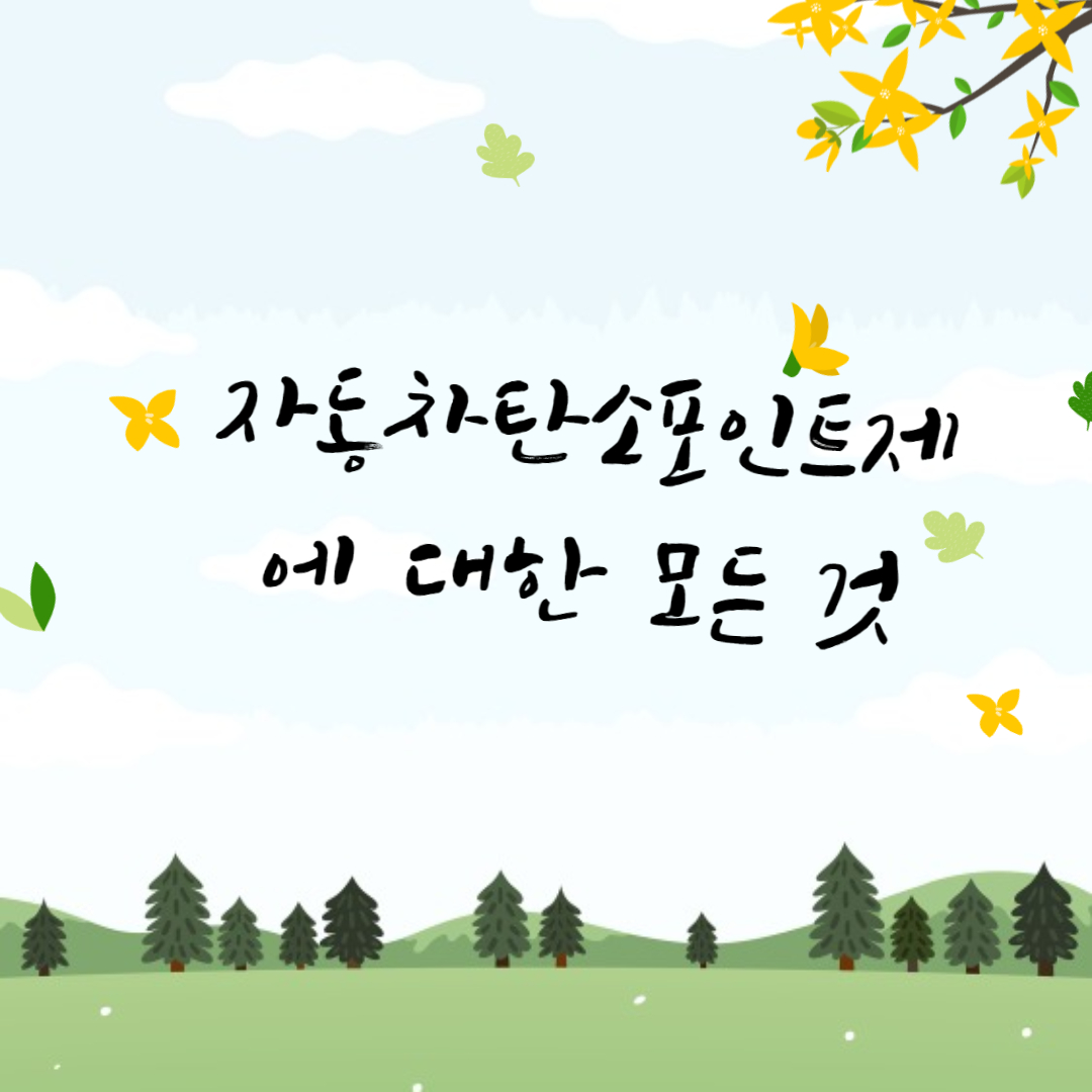 자동차 탄소 포인트제 최대 10만원 신청방법 및 신청대상 안내