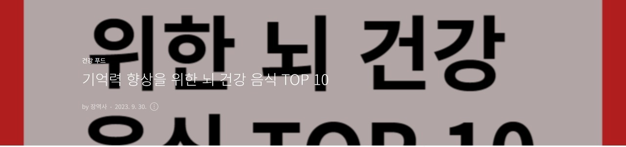 뇌건강음식 10