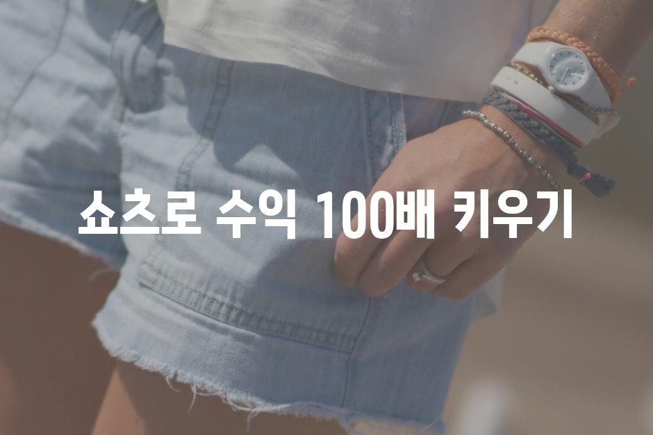 쇼츠로 수익 100배 키우기