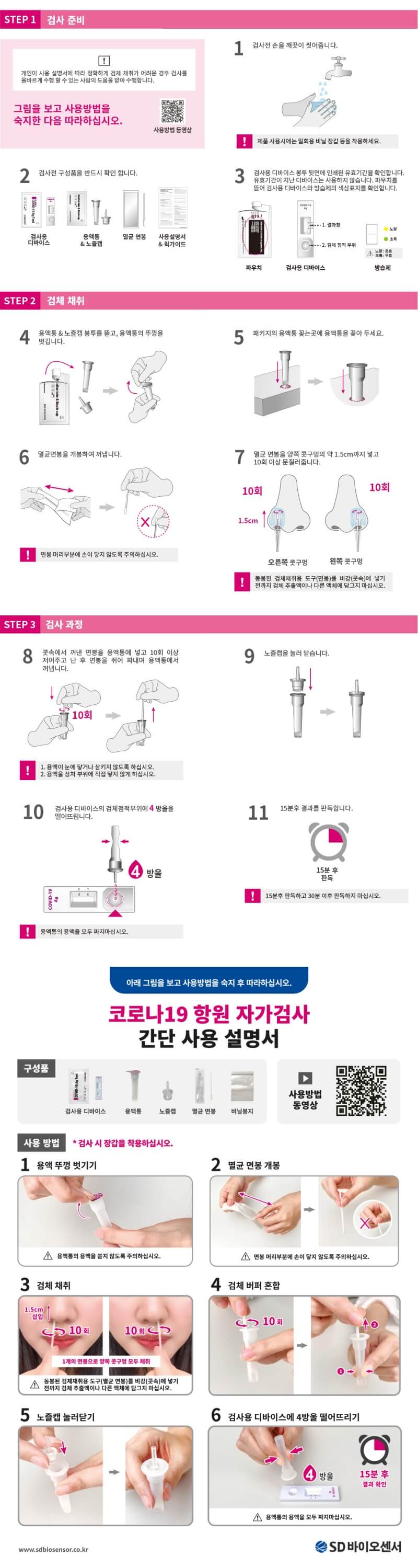 SD바이오센서-COVID19-자가진단키트-설명서