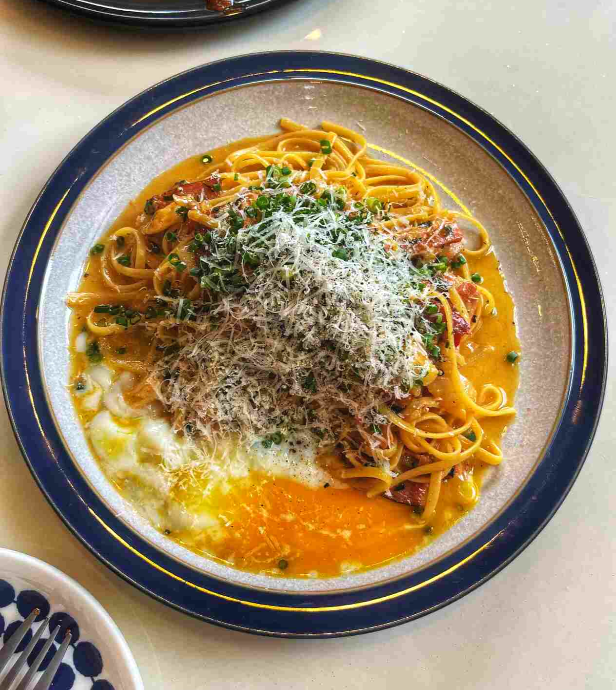 밤리단길 맛집 베스트 'BARN 110'에서 주문한 베이컨 링귀니 사진