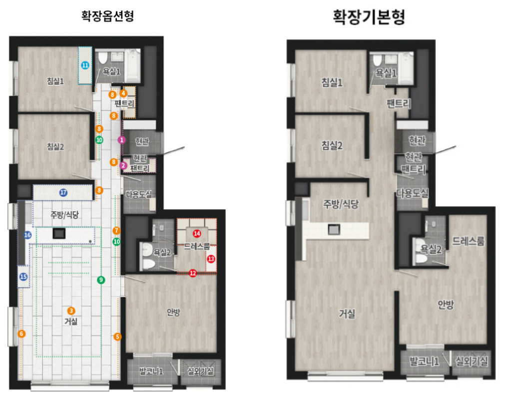 파주 제일풍경채 운정 84B 평면도