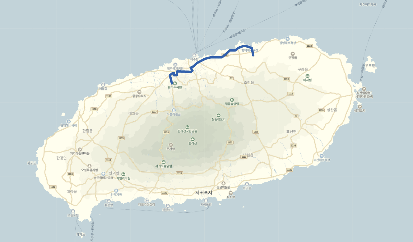  [제주] 311번버스 시간표,  노선, 요금 : 한라수목원, 한라병원, 제주시청, 도청, 함덕