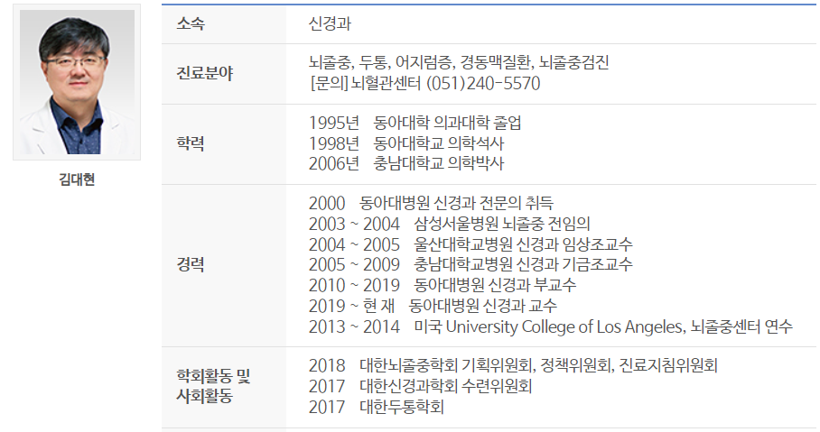 동아대학교병원 김대현 교수
