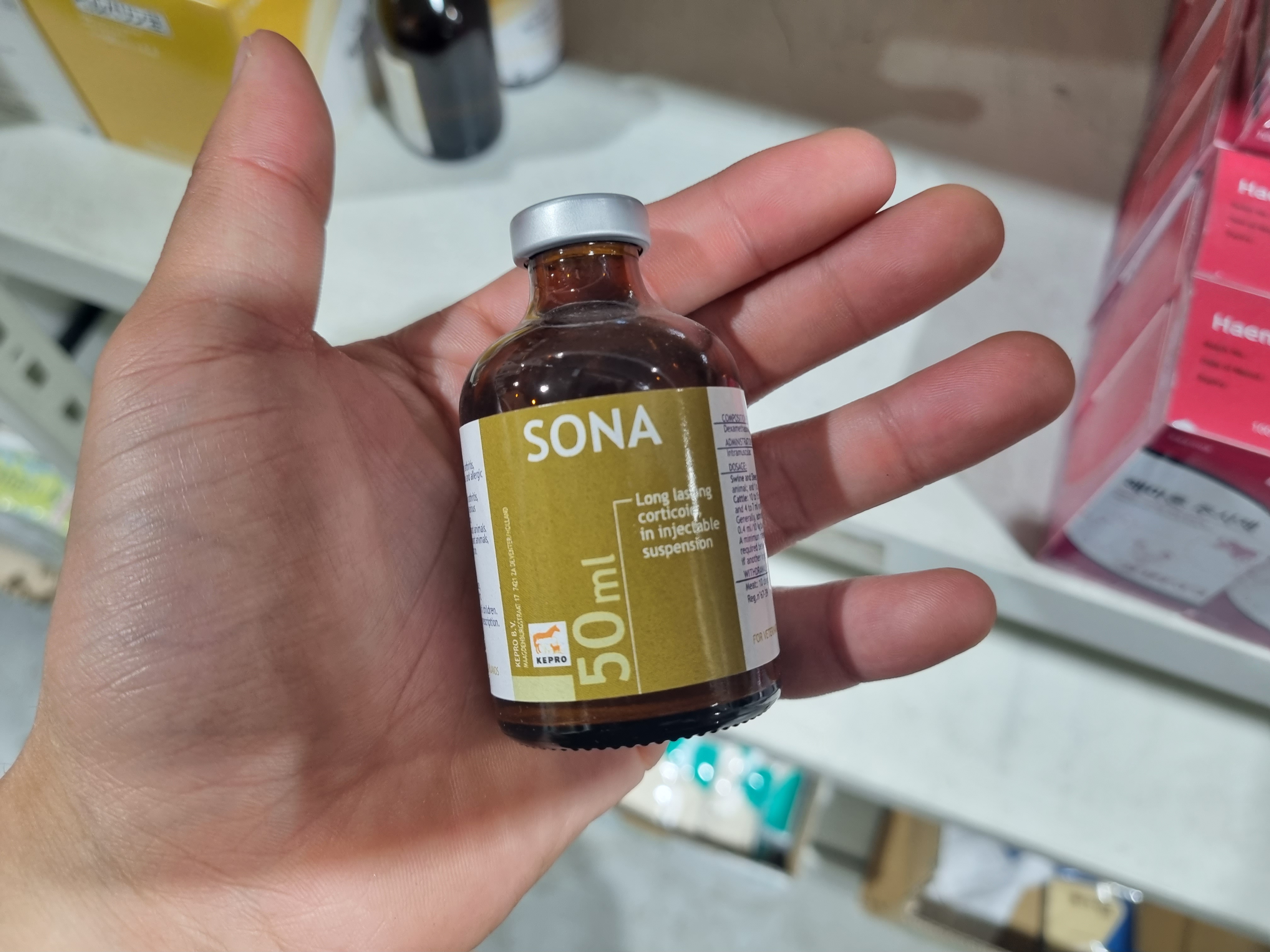  동물에게 사용되는 지속성 강력한 소염제 조나(jona)