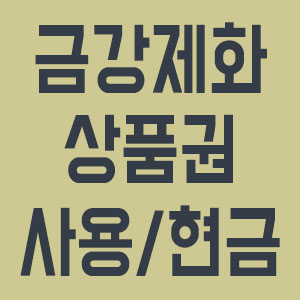 금강제화 상품권 사용처 및 현금 1