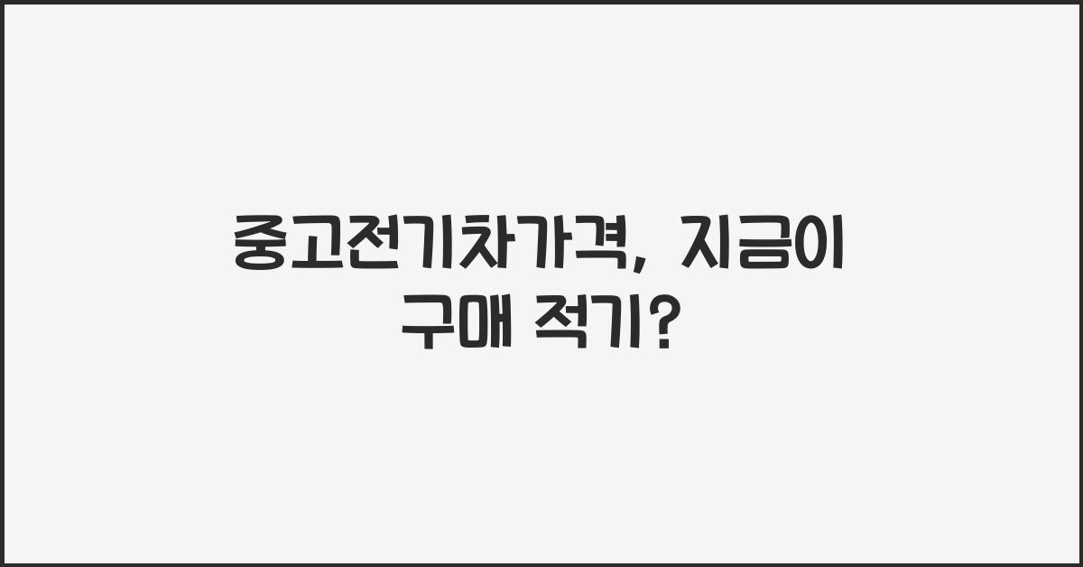 중고전기차가격