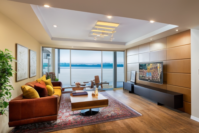 Stable Diffusion -award winning living room
