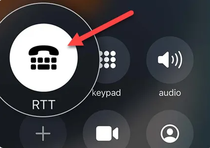 전화가 연결되면 RTT 버튼을 누른다.