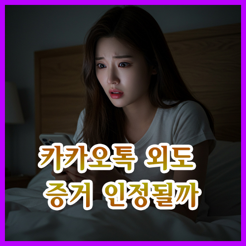 카카오톡 외도 증거 인정될까